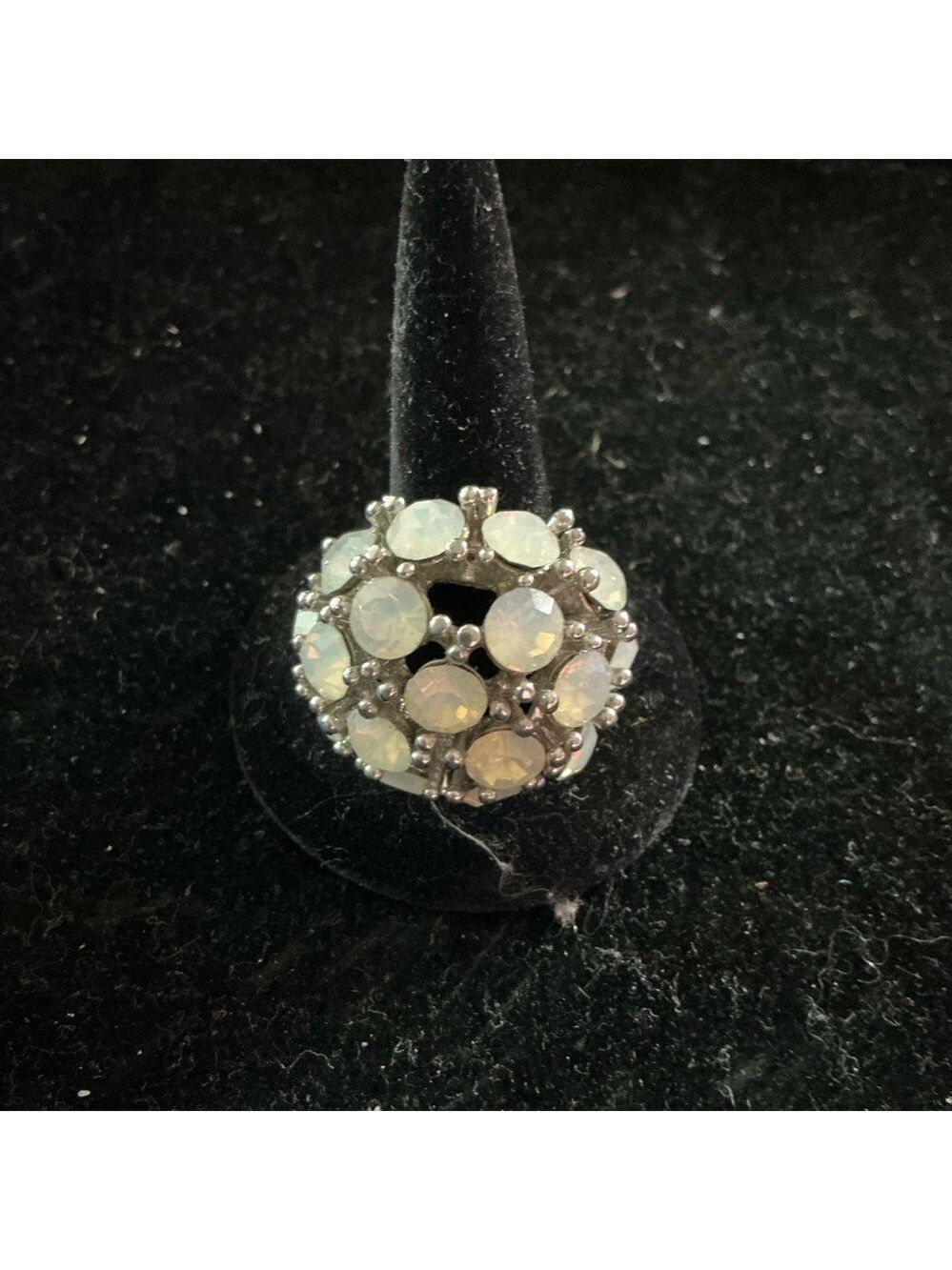 Vintage Moonstone Ring Silver Setting